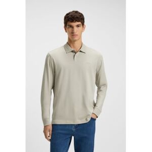 Boss für Herren. 50527525 Interlock-Poloshirt beige (S), Lässig, Baumwolle, Klassisch, Langarm Boss für Herren. 50527525 Interlock-Poloshirt beige (S), Lässig, Baumwolle, Klassisch, Langarm