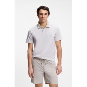 Boss für Herren. 50507814 Graues Piqué-Poloshirt mit Logodruck (3XL), Lässig, Baumwolle, Kurzarm Boss für Herren. 50507814 Graues Piqué-Poloshirt mit Logodruck (3XL), Lässig, Baumwolle, Kurzarm