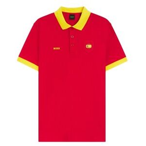 Boss für Herren. 50559263 Paddy-Poloshirt mit roter Flagge (M), Lässig, Baumwolle, Kurzarm Boss für Herren. 50559263 Paddy-Poloshirt mit roter Flagge (M), Lässig, Baumwolle, Kurzarm