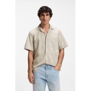 Boss für Herren. 50559322 Rayer Hemd beige (S), Lässig, Baumwolle, Kurzarm Boss für Herren. 50559322 Rayer Hemd beige (S), Lässig, Baumwolle, Kurzarm