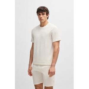 Boss für Herren. 50540567 Struktur-T-Shirt weiß (S), Lässig, Baumwolle, Kurzarm Boss für Herren. 50540567 Struktur-T-Shirt weiß (S), Lässig, Baumwolle, Kurzarm