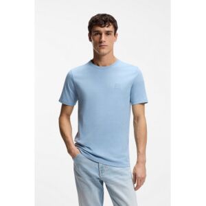 Boss für Herren. 50508584 Strick-T-Shirt mit Applikationen blau (XS), Lässig, Baumwolle, Kurzarm Boss für Herren. 50508584 Strick-T-Shirt mit Applikationen blau (XS), Lässig, Baumwolle, Kurzarm