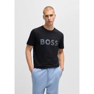 Boss für Herren. 50530990 T-Shirt mit großem marineblauem Logo (XS), Lässig, Baumwolle, Kurzarm Boss für Herren. 50530990 T-Shirt mit großem marineblauem Logo (XS), Lässig, Baumwolle, Kurzarm