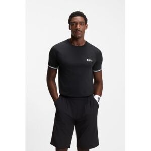 Boss für Herren. 50559207 Aktiv-T-Shirt schwarz (3XL), Lässig, Polyester, Kurzarm Boss für Herren. 50559207 Aktiv-T-Shirt schwarz (3XL), Lässig, Polyester, Kurzarm