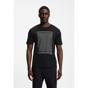 Boss für Herren. 50554333 T-shirt Tour Print schwarz (S), Lässig, Baumwolle, Kurzarm Boss für Herren. 50554333 T-shirt Tour Print schwarz (S), Lässig, Baumwolle, Kurzarm