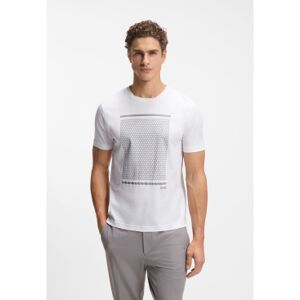 Boss für Herren. 50554333 T-shirt Tour Print weiß (S), Lässig, Baumwolle, Kurzarm Boss für Herren. 50554333 T-shirt Tour Print weiß (S), Lässig, Baumwolle, Kurzarm