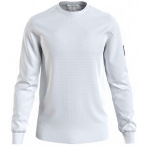 Calvin Klein Jeans für Herren. J30J323485 Waffel-Sweatshirt weiß (XXS), Lässig, Langarm, Bio-Baumwolle, Nachhaltig Calvin Klein Jeans für Herren. J30J323485 Waffel-Sweatshirt weiß (XXS), Lässig, Langarm, Bio-Baumwolle, Nachhaltig
