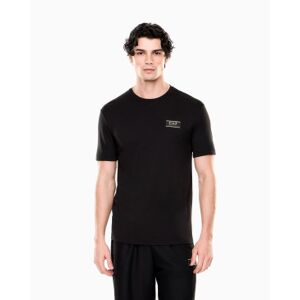 EA7 für Herren. 7M001331_AF13739 Schwarzes T-Shirt mit Rundhalsausschnitt (M), Lässig, Baumwolle, Kurzarm EA7 für Herren. 7M001331_AF13739 Schwarzes T-Shirt mit Rundhalsausschnitt (M), Lässig, Baumwolle, Kurzarm