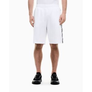 EA7 für Herren. 7M001481_AF12660 Bermuda Logo Series aus weißem Interlock (XL), Lässig, Sportlich, Baumwolle EA7 für Herren. 7M001481_AF12660 Bermuda Logo Series aus weißem Interlock (XL), Lässig, Sportlich, Baumwolle