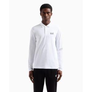 EA7 für Herren. 8NPF15_PJVQZ Core Identity Langarm-Poloshirt aus weißer Stretch-Baumwolle (XS), Lässig EA7 für Herren. 8NPF15_PJVQZ Core Identity Langarm-Poloshirt aus weißer Stretch-Baumwolle (XS), Lässig