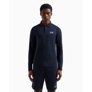 EA7 für Herren. 8NPF15_PJVQZ Core Identity Langarm-Poloshirt aus Stretch-Baumwolle in navy (3XL), Lässig, Sportlich, Multisport, Marine EA7 für Herren. 8NPF15_PJVQZ Core Identity Langarm-Poloshirt aus Stretch-Baumwolle in navy (3XL), Lässig, Sportlich, Multisport, Marine