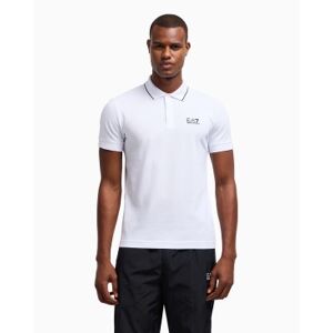 EA7 für Herren. 8NPF16_PJVUZ Lässiges weißes Poloshirt (4XL), Baumwolle, Kurzarm EA7 für Herren. 8NPF16_PJVUZ Lässiges weißes Poloshirt (4XL), Baumwolle, Kurzarm