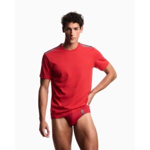 Giorgio Armani Emporio Armani für Herren. EM000574_AF20426 T-Shirt Intensives Rot (XL), Lässig, Baumwolle, Kurzarm Giorgio Armani Emporio Armani für Herren. EM000574_AF20426 T-Shirt Intensives Rot (XL), Lässig, Baumwolle, Kurzarm
