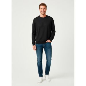 Family First für Herren. SWF2502 Logo-Pullover schwarz (M), Lässig, Wolle Family First für Herren. SWF2502 Logo-Pullover schwarz (M), Lässig, Wolle