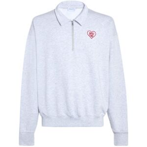 Family First für Herren. SS2504 Graues Herz-Poloshirt (XL), Lässig, Baumwolle, Langarm Family First für Herren. SS2504 Graues Herz-Poloshirt (XL), Lässig, Baumwolle, Langarm