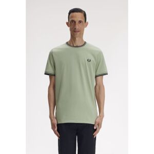 Fred Perry für Herren. M1588 T-shirt Twin Tipped grün (XXL), Lässig, Baumwolle, Kurzarm Fred Perry für Herren. M1588 T-shirt Twin Tipped grün (XXL), Lässig, Baumwolle, Kurzarm