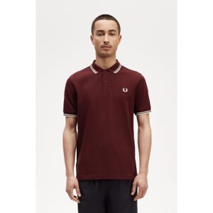 Fred Perry für Herren. M3600 Polo Twin Tipped weinrot (L), Lässig, Kastanienbraun, Baumwolle, Kurzarm Fred Perry für Herren. M3600 Polo Twin Tipped weinrot (L), Lässig, Kastanienbraun, Baumwolle, Kurzarm