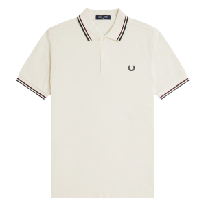 Fred Perry für Herren. M3600 Polo Twin Tipped beige (L), Lässig, Baumwolle, Kurzarm Fred Perry für Herren. M3600 Polo Twin Tipped beige (L), Lässig, Baumwolle, Kurzarm