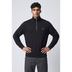 Fred Perry für Herren. M3574 Sweatshirt mit halblangem Reißverschluss schwarz (S), Lässig, Baumwolle Fred Perry für Herren. M3574 Sweatshirt mit halblangem Reißverschluss schwarz (S), Lässig, Baumwolle