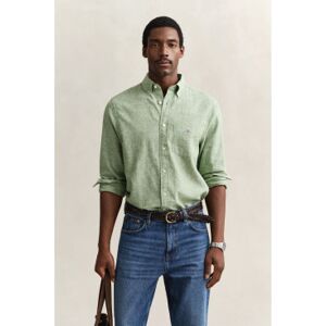 Gant für Herren. 3250082 Grünes Hemd aus Leinenmischung (L), Lässig, Langarm Gant für Herren. 3250082 Grünes Hemd aus Leinenmischung (L), Lässig, Langarm