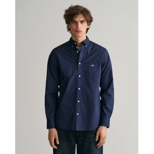 Gant für Herren. 3000100 Regular Fit Popeline-Hemd navy (M), Lässig, Baumwolle, Klassisch, Langarm, Nachhaltig, Marine Gant für Herren. 3000100 Regular Fit Popeline-Hemd navy (M), Lässig, Baumwolle, Klassisch, Langarm, Nachhaltig, Marine