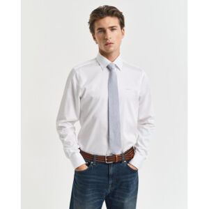 Gant für Herren. 3230300 Slim Fit Hemd aus weißem Satin (S), Lässig, Party, Baumwolle, Klassisch, Langarm Gant für Herren. 3230300 Slim Fit Hemd aus weißem Satin (S), Lässig, Party, Baumwolle, Klassisch, Langarm