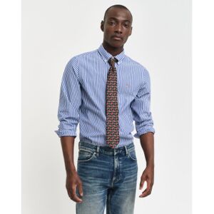 Gant für Herren. 3000132 Gestreiftes Slim Fit Popeline Hemd blau (3XL), Lässig, Baumwolle, Klassisch, Langarm Gant für Herren. 3000132 Gestreiftes Slim Fit Popeline Hemd blau (3XL), Lässig, Baumwolle, Klassisch, Langarm