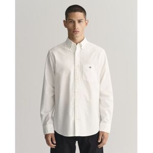 Gant für Herren. 3000200 Regular Fit Oxford Hemd weiß (M), Lässig, Baumwolle, Klassisch, Langarm Gant für Herren. 3000200 Regular Fit Oxford Hemd weiß (M), Lässig, Baumwolle, Klassisch, Langarm