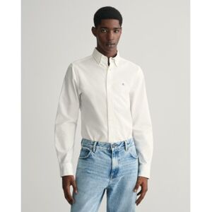 Gant für Herren. 3230115 Oxford Slim Fit Stretch Hemd weiß (S), Lässig, Baumwolle, Klassisch, Langarm Gant für Herren. 3230115 Oxford Slim Fit Stretch Hemd weiß (S), Lässig, Baumwolle, Klassisch, Langarm