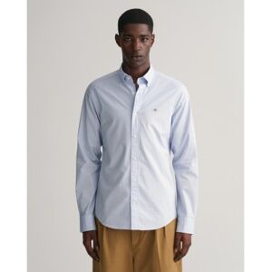 Gant für Herren. 3000102 Schmal geschnittenes blaues Popeline-Hemd (S), Lässig, Baumwolle, Klassisch, Langarm Gant für Herren. 3000102 Schmal geschnittenes blaues Popeline-Hemd (S), Lässig, Baumwolle, Klassisch, Langarm
