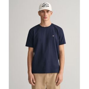 Gant für Herren. 2003184 Regular Fit Shield T-shirt navy (L), Lässig, Baumwolle, Kurzarm, Nachhaltig, Marine Gant für Herren. 2003184 Regular Fit Shield T-shirt navy (L), Lässig, Baumwolle, Kurzarm, Nachhaltig, Marine
