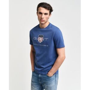 Gant für Herren. 2003199 Archiv Schild T-shirt blau (M), Lässig, Baumwolle, Kurzarm Gant für Herren. 2003199 Archiv Schild T-shirt blau (M), Lässig, Baumwolle, Kurzarm