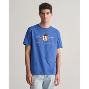 Gant für Herren. 2003199 Archiv Schild T-shirt blau (S), Lässig, Baumwolle, Kurzarm Gant für Herren. 2003199 Archiv Schild T-shirt blau (S), Lässig, Baumwolle, Kurzarm