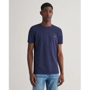 Gant für Herren. 2013033 Marineblaues Pikee-T-Shirt (S), Lässig, Baumwolle, Kurzarm Gant für Herren. 2013033 Marineblaues Pikee-T-Shirt (S), Lässig, Baumwolle, Kurzarm