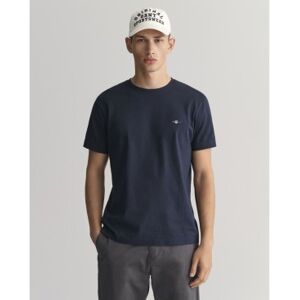 Gant für Herren. 2003185 Slim Fit Schild-T-Shirt navy (S), Lässig, Baumwolle, Kurzarm, Marine Gant für Herren. 2003185 Slim Fit Schild-T-Shirt navy (S), Lässig, Baumwolle, Kurzarm, Marine