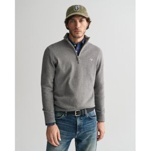 Gant für Herren. 8030564 Klassischer Baumwollpulli mit grauem halben Reißverschluss (S), Lässig, Baumwolle Gant für Herren. 8030564 Klassischer Baumwollpulli mit grauem halben Reißverschluss (S), Lässig, Baumwolle