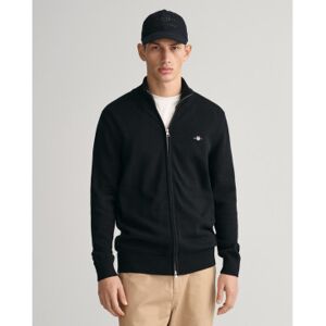Gant für Herren. 8030164 Zip-Strickjacke Casual schwarz (XXL), Lässig, Baumwolle, Langarm Gant für Herren. 8030164 Zip-Strickjacke Casual schwarz (XXL), Lässig, Baumwolle, Langarm