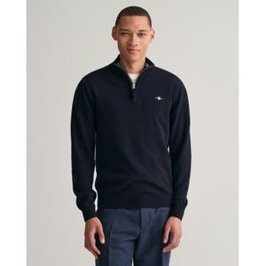 Gant für Herren. 87213 Sehr feiner Pullover aus Schafwolle mit marinefarbenem Halbreißverschluss (XXL), Lässig, Klassisch Gant für Herren. 87213 Sehr feiner Pullover aus Schafwolle mit marinefarbenem Halbreißverschluss (XXL), Lässig, Klassisch
