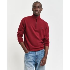 Gant für Herren. 87213 Sehr feiner Pullover aus Schafwolle mit halbem Reißverschluss rot (3XL), Lässig Gant für Herren. 87213 Sehr feiner Pullover aus Schafwolle mit halbem Reißverschluss rot (3XL), Lässig