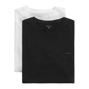Gant für Herren. 900012008 2er Set T-Shirts Rundhalsausschnitt weiß, schwarz (XL), Lässig, Baumwolle, Kurzarm Gant für Herren. 900012008 2er Set T-Shirts Rundhalsausschnitt weiß, schwarz (XL), Lässig, Baumwolle, Kurzarm