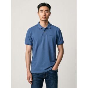 Gant für Herren. 2062034 Piqué-Poloshirt mit blauer Paspel (L), Lässig, Baumwolle, Kurzarm Gant für Herren. 2062034 Piqué-Poloshirt mit blauer Paspel (L), Lässig, Baumwolle, Kurzarm