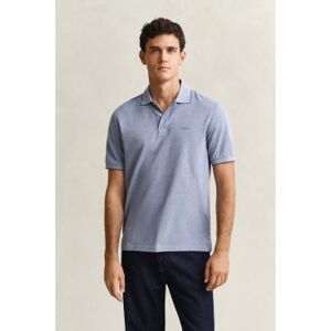 Gant für Herren. 2014102 Zweifarbiges blaues Poloshirt (XL), Lässig, Baumwolle, Kurzarm Gant für Herren. 2014102 Zweifarbiges blaues Poloshirt (XL), Lässig, Baumwolle, Kurzarm