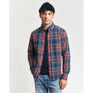 Gant für Herren. 3250012 Indigokariertes Hemd Regular Fit blau (S), Lässig, Baumwolle, Langarm Gant für Herren. 3250012 Indigokariertes Hemd Regular Fit blau (S), Lässig, Baumwolle, Langarm