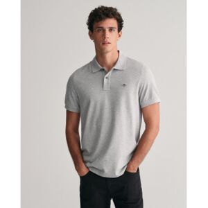 Gant für Herren. 2210 Piqué-Poloshirt Regular Fit Shield grau (M), Lässig, Baumwolle, Kurzarm Gant für Herren. 2210 Piqué-Poloshirt Regular Fit Shield grau (M), Lässig, Baumwolle, Kurzarm