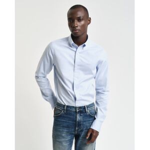 Gant für Herren. 3000302 Pinpoint Slim Fit Oxford Hemd blau (M), Lässig, Baumwolle, Klassisch, Langarm Gant für Herren. 3000302 Pinpoint Slim Fit Oxford Hemd blau (M), Lässig, Baumwolle, Klassisch, Langarm