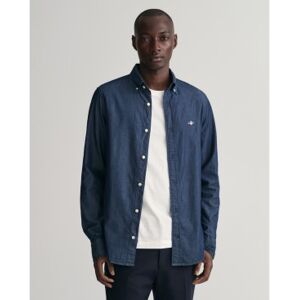 Gant für Herren. 3000402 Slim Fit Hemd Indigo navy indigo (XXL), Lässig, Baumwolle, Klassisch, Langarm, Marine Gant für Herren. 3000402 Slim Fit Hemd Indigo navy indigo (XXL), Lässig, Baumwolle, Klassisch, Langarm, Marine