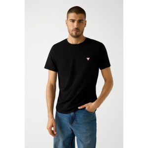 Guess für Herren. M2YI36I3Z14 T-Shirt kleines schwarzes Dreieck-Logo (XL), Lässig, Baumwolle, Kurzarm Guess für Herren. M2YI36I3Z14 T-Shirt kleines schwarzes Dreieck-Logo (XL), Lässig, Baumwolle, Kurzarm