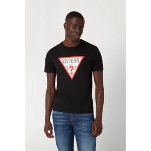 Guess für Herren. M2YI71I3Z14 Triangel-Logo-T-Shirt schwarz (XL), Lässig, Baumwolle, Kurzarm Guess für Herren. M2YI71I3Z14 Triangel-Logo-T-Shirt schwarz (XL), Lässig, Baumwolle, Kurzarm