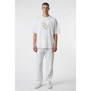 Guess für Herren. M6GI11K2992 Triangle Hd T-shirt weiß (S), Lässig, Baumwolle, Kurzarm Guess für Herren. M6GI11K2992 Triangle Hd T-shirt weiß (S), Lässig, Baumwolle, Kurzarm