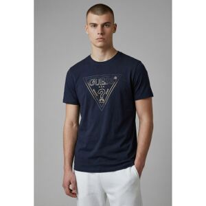 Guess für Herren. M6GI11K2992 Triangle Hd navy T-shirt (S), Lässig, Baumwolle, Kurzarm, Marine Guess für Herren. M6GI11K2992 Triangle Hd navy T-shirt (S), Lässig, Baumwolle, Kurzarm, Marine